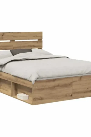 Spedizione Espresso Letto matrimoniale | Letto per adulti | Struttura del letto Rovere Artigianale 150 x 200 cm