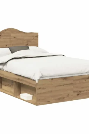Must-Have Letto matrimoniale | Letto per adulti | Struttura del letto Rovere Artigianale 120 x 190 cm