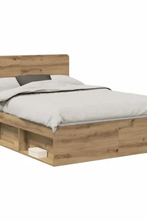 Letto matrimoniale | Letto per adulti | Struttura del letto Rovere Artigianale 150 x 200 cm Promo Stagionale